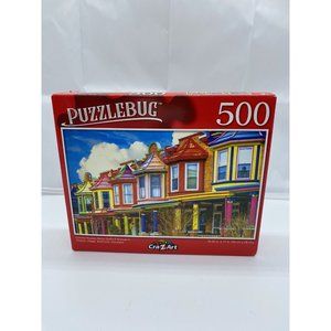 Jigsaw Puzzle 500 Piece 18x11 Kid Adult Baltimore Houses Puzzlebug Cra-Z-Art